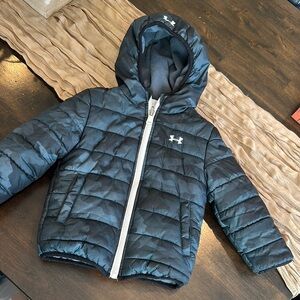 Under Armour Reversible Black Camo/Fleece Kids' Jacket